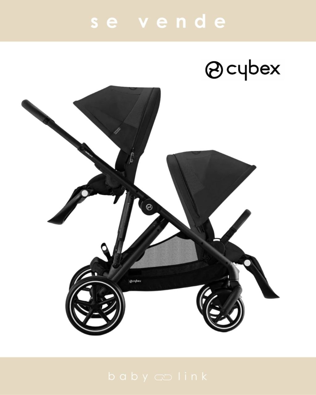 (COD:BB18909) COCHE DOBLE DE PASEO CYBEX GAZELLE S
