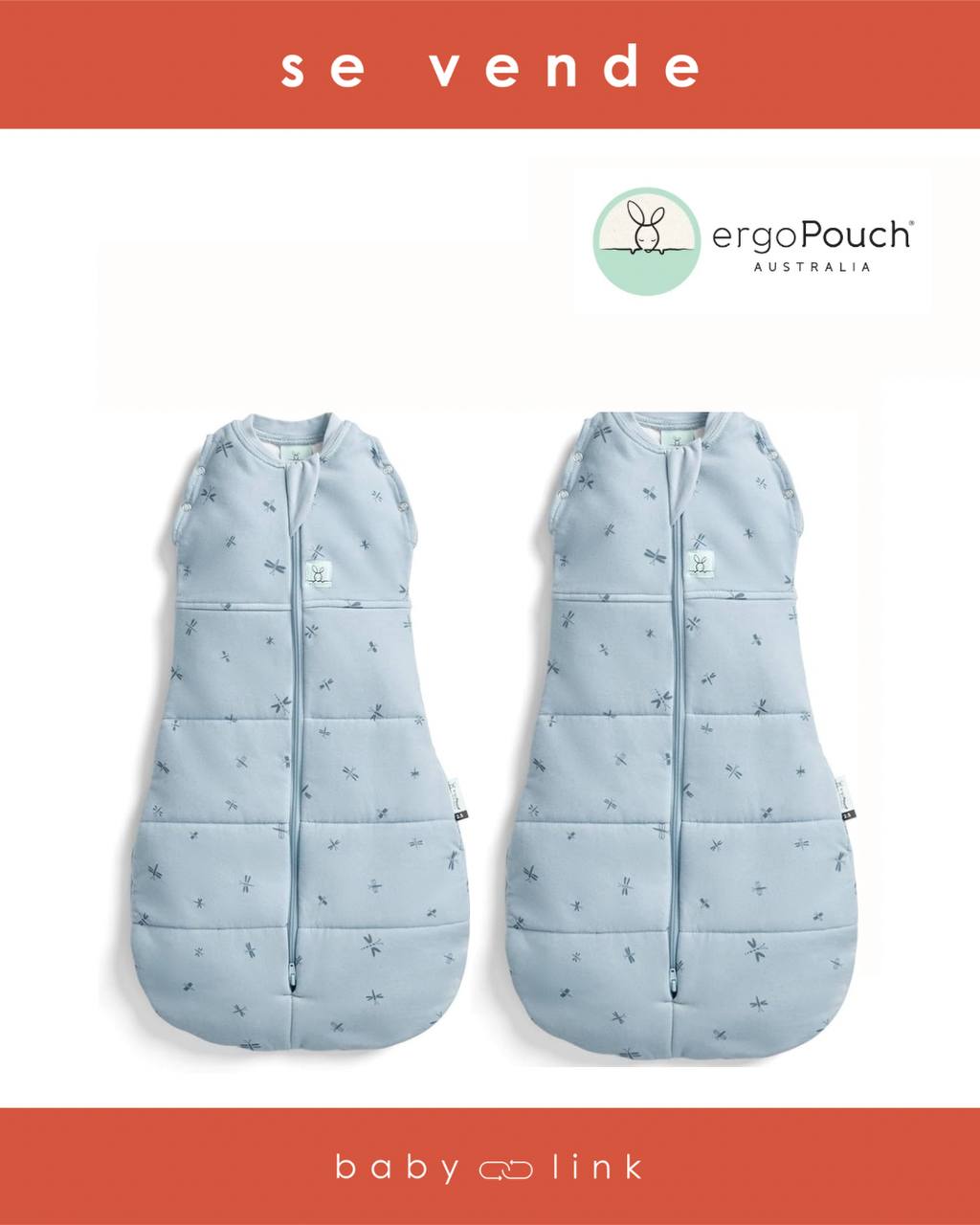 (COD:BB18937) PACK 2 SAQUITOS ERGOPOUCH COCOON SWADDLE BAG 2.5 TOG 6-12 M