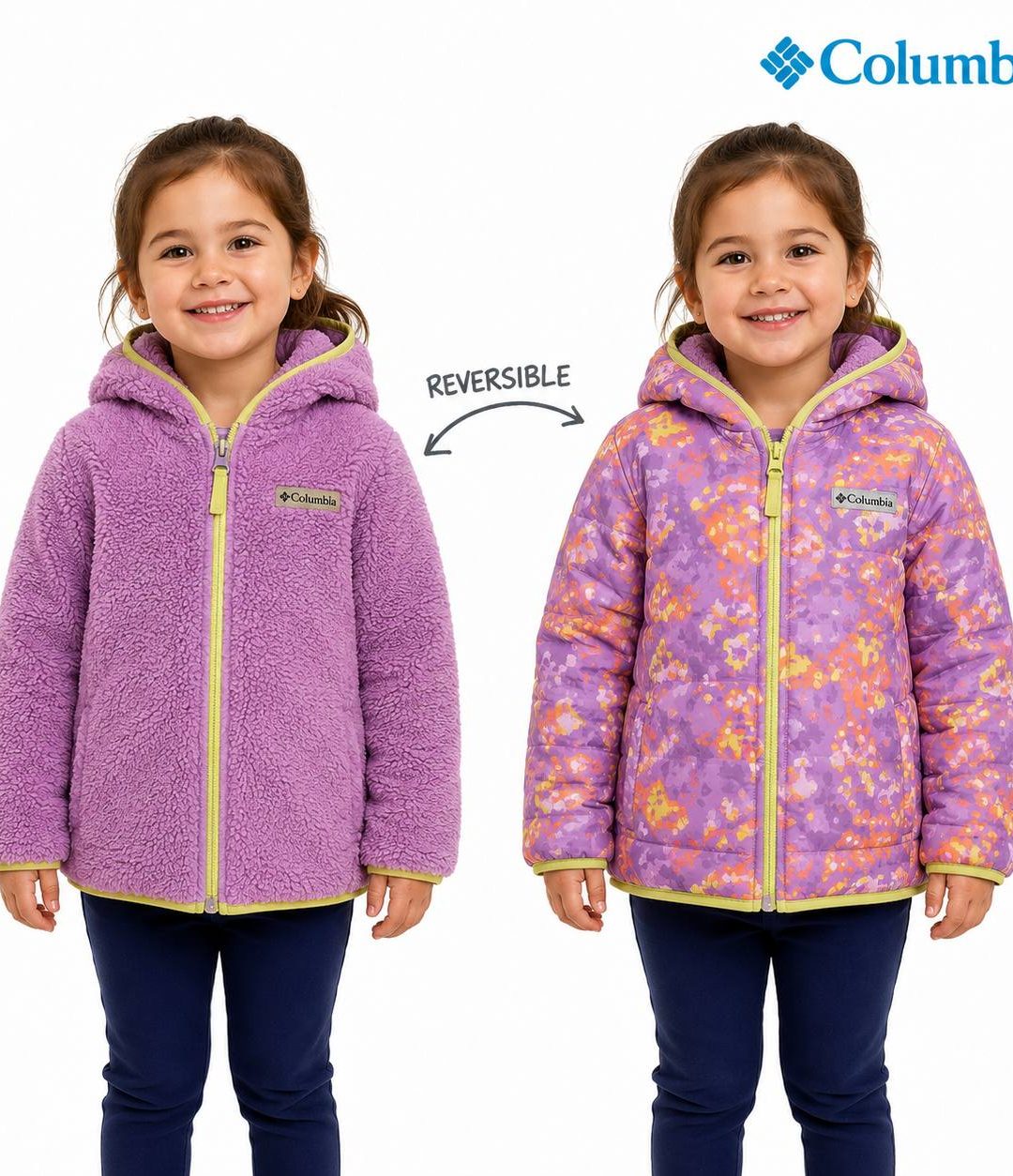(COD:VI-125) PARKA REVERSIBLE COLUMBIA TALLA 4 (NUEVO)